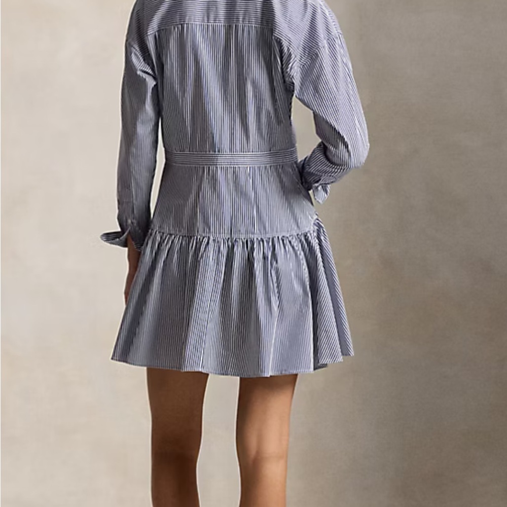 Ralph Lauren striped cotton poplin paneled shirt dress - Picture 5 of 5